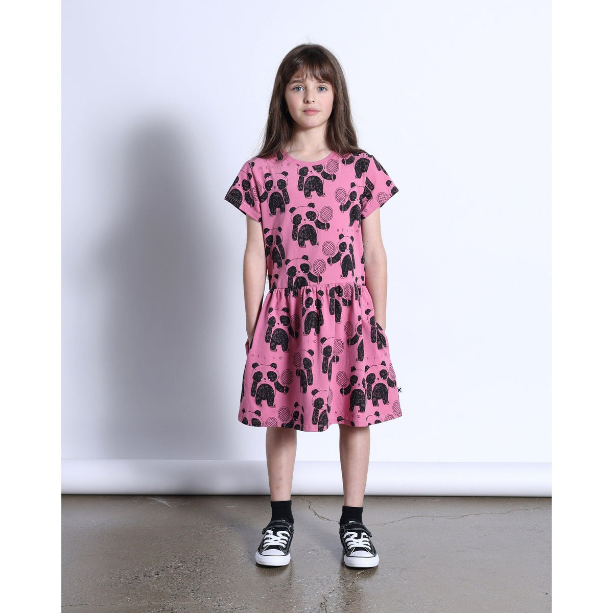 Tennis Pandas Dress- Sorbet