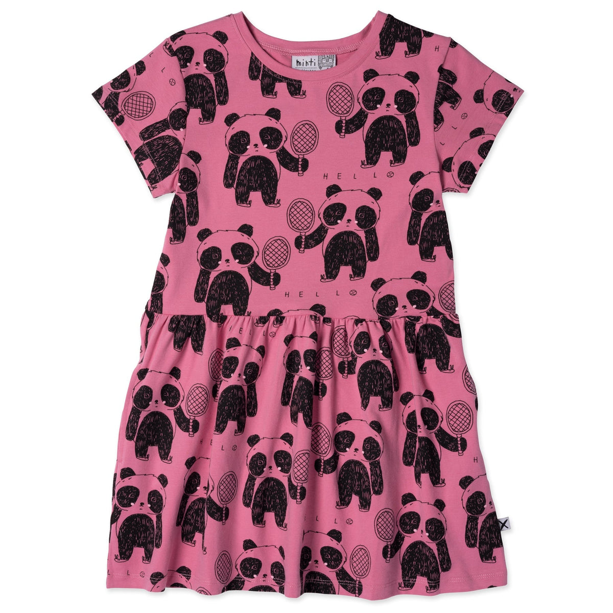 Tennis Pandas Dress- Sorbet