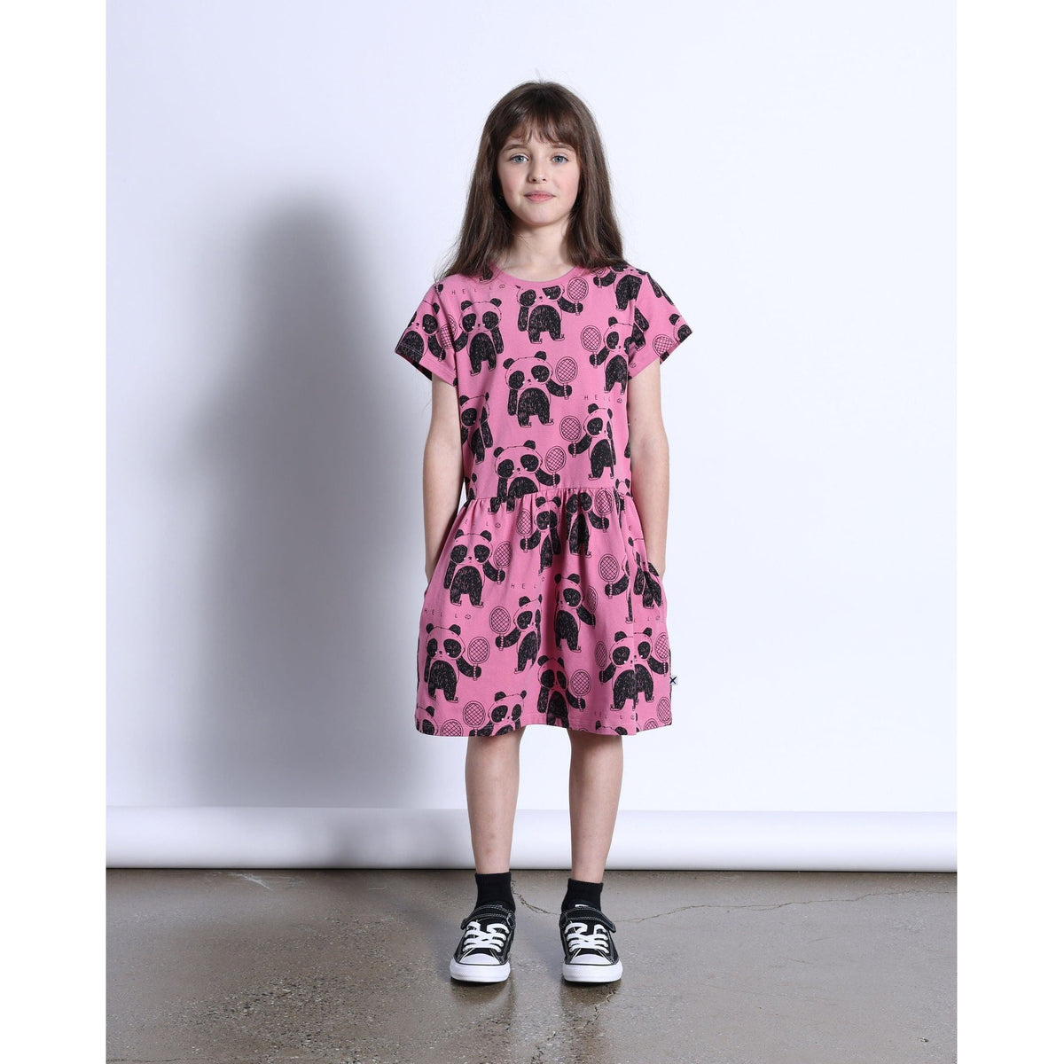 Tennis Pandas Dress- Sorbet