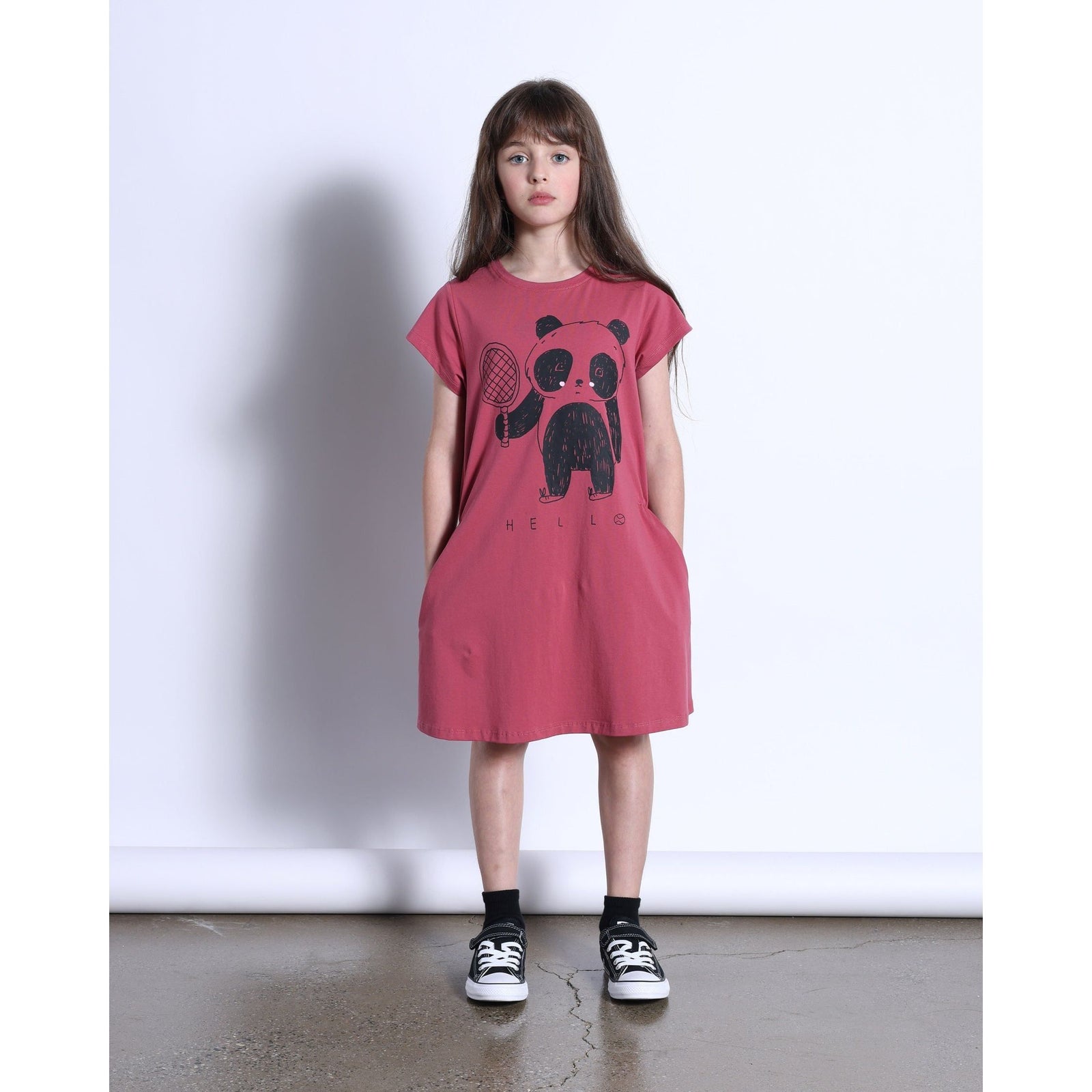 Tennis Panda Dress- Rose