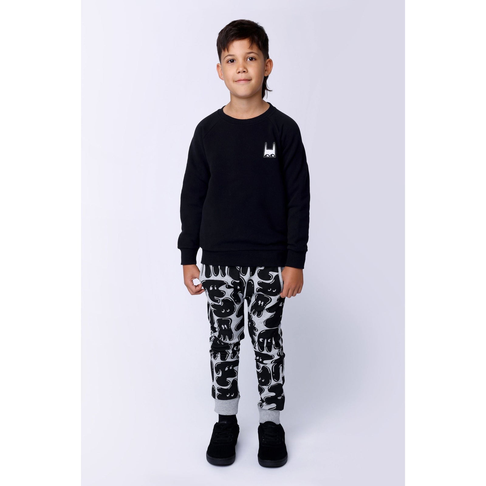 Mask Badge Crew - Black