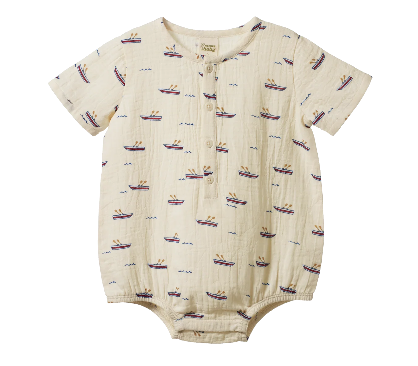 Monty Suit Muslin - Row Boats Print