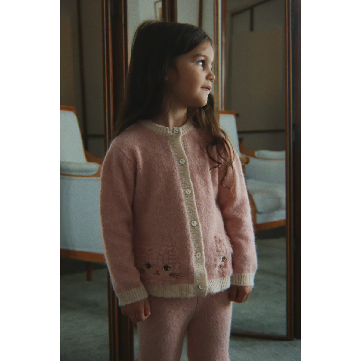 Kitty Cardigan - Silver Pink