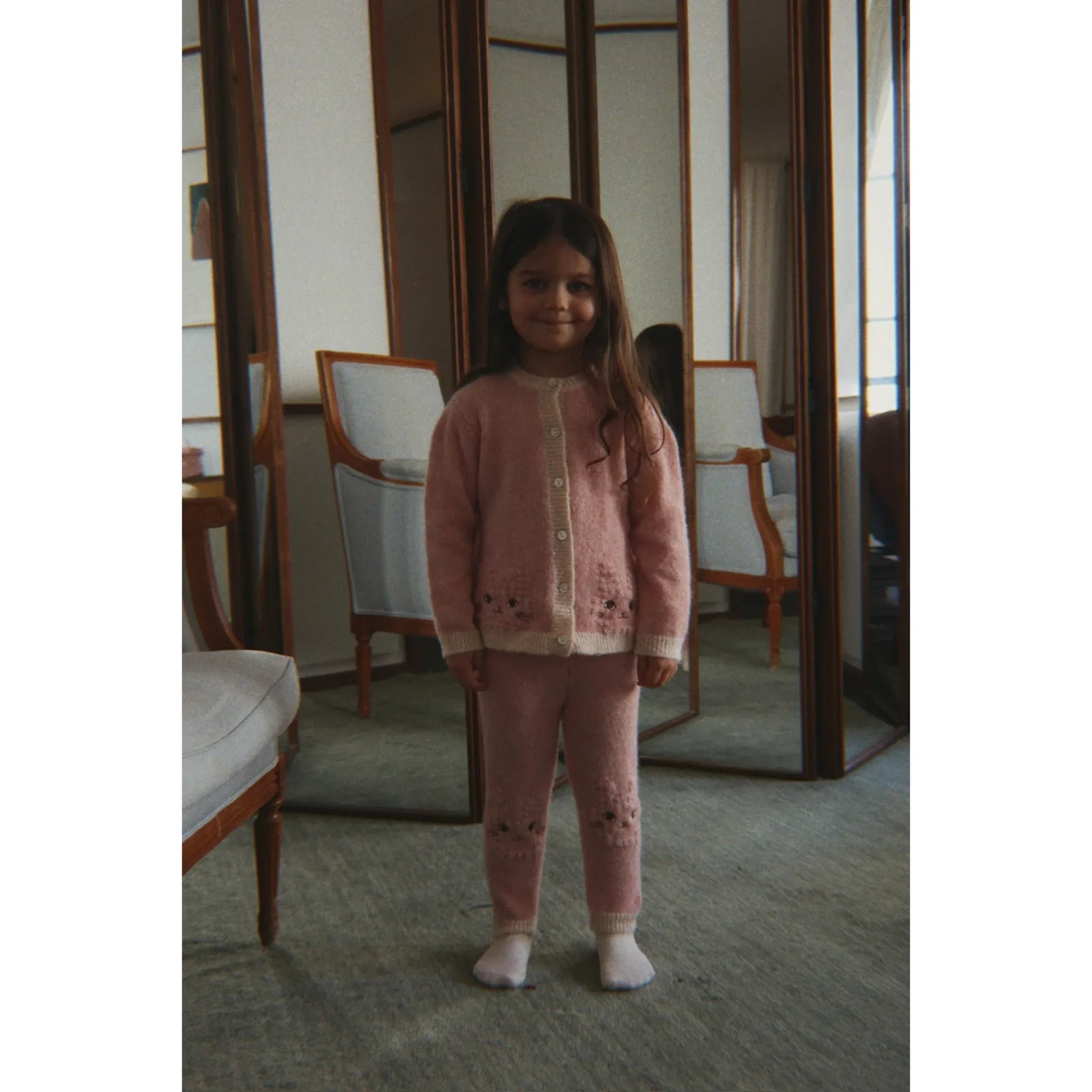 Kitty Cardigan - Silver Pink