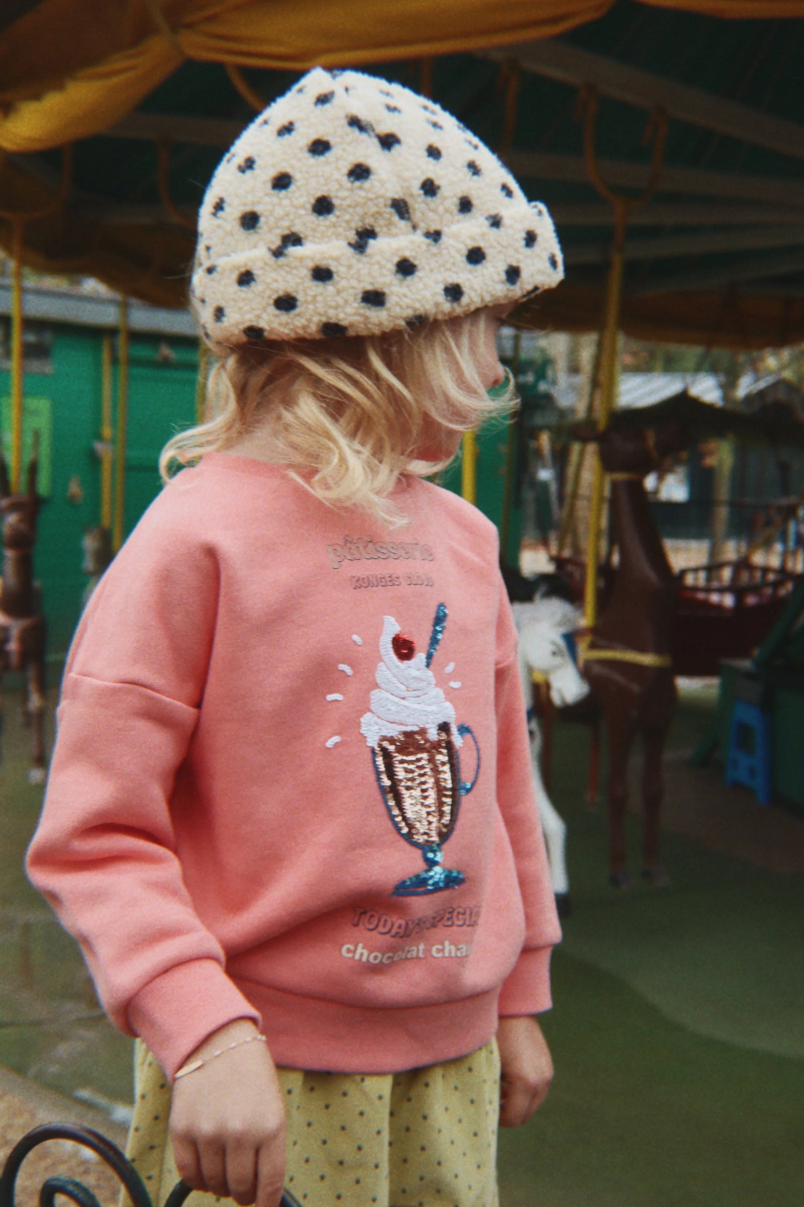 Lou Sequin Sweat Shirt Gots - Peach Blossom