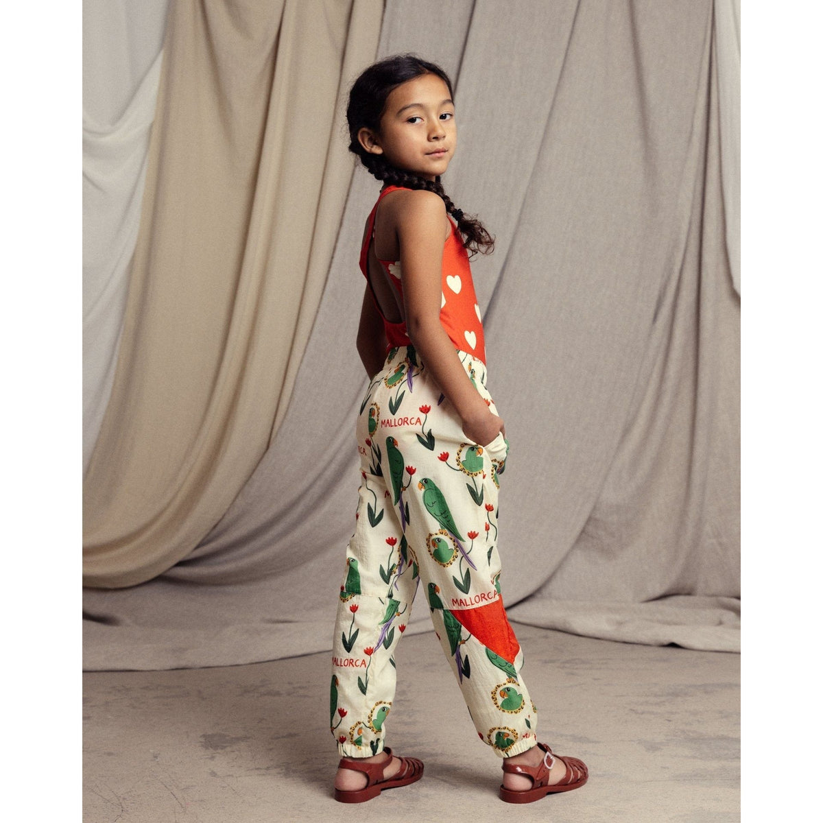 Parrots Aop Nylon Tracksuit Pants