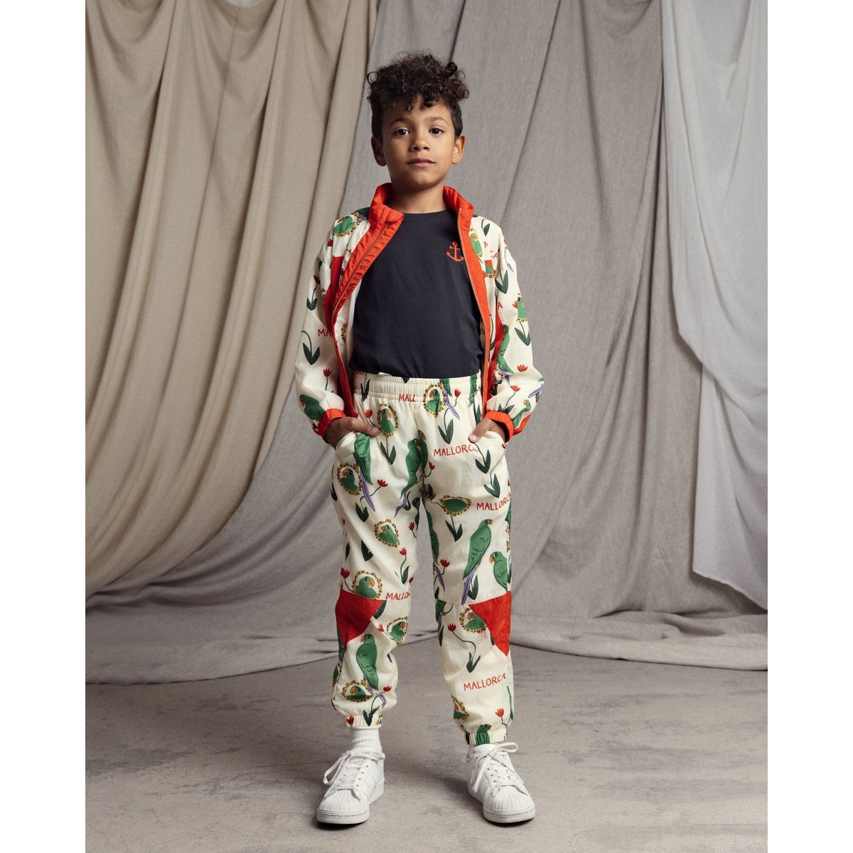Parrots Aop Nylon Tracksuit Pants