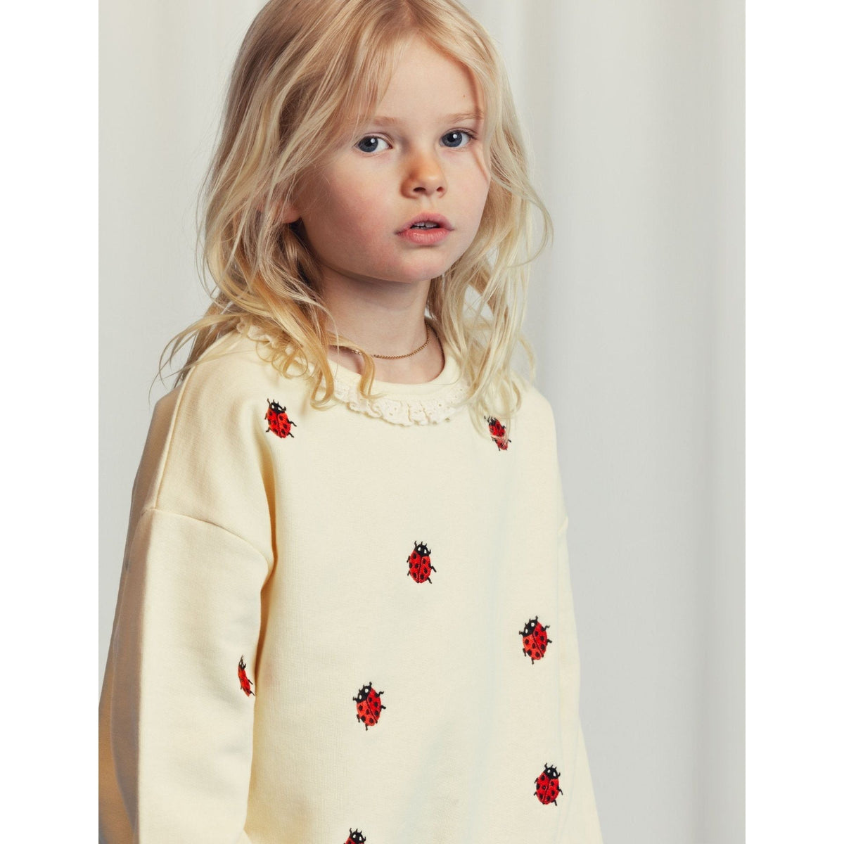 Ladybugs Emb Lace Sweatshirt