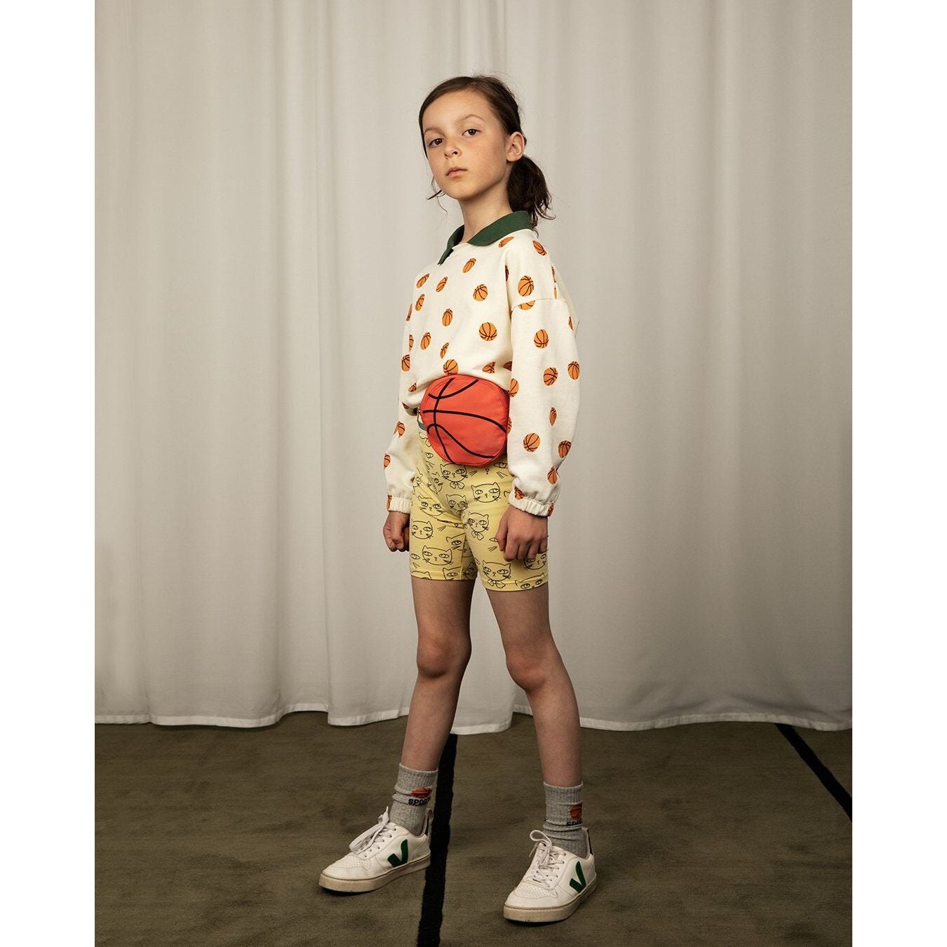 Basketball Aop Collar Sweatshirt
