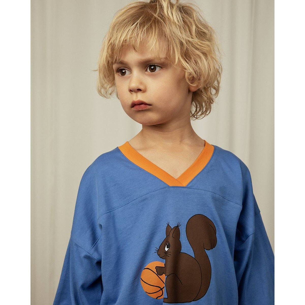 Squirrel Sp Ss Tee Loose Fit - Blue