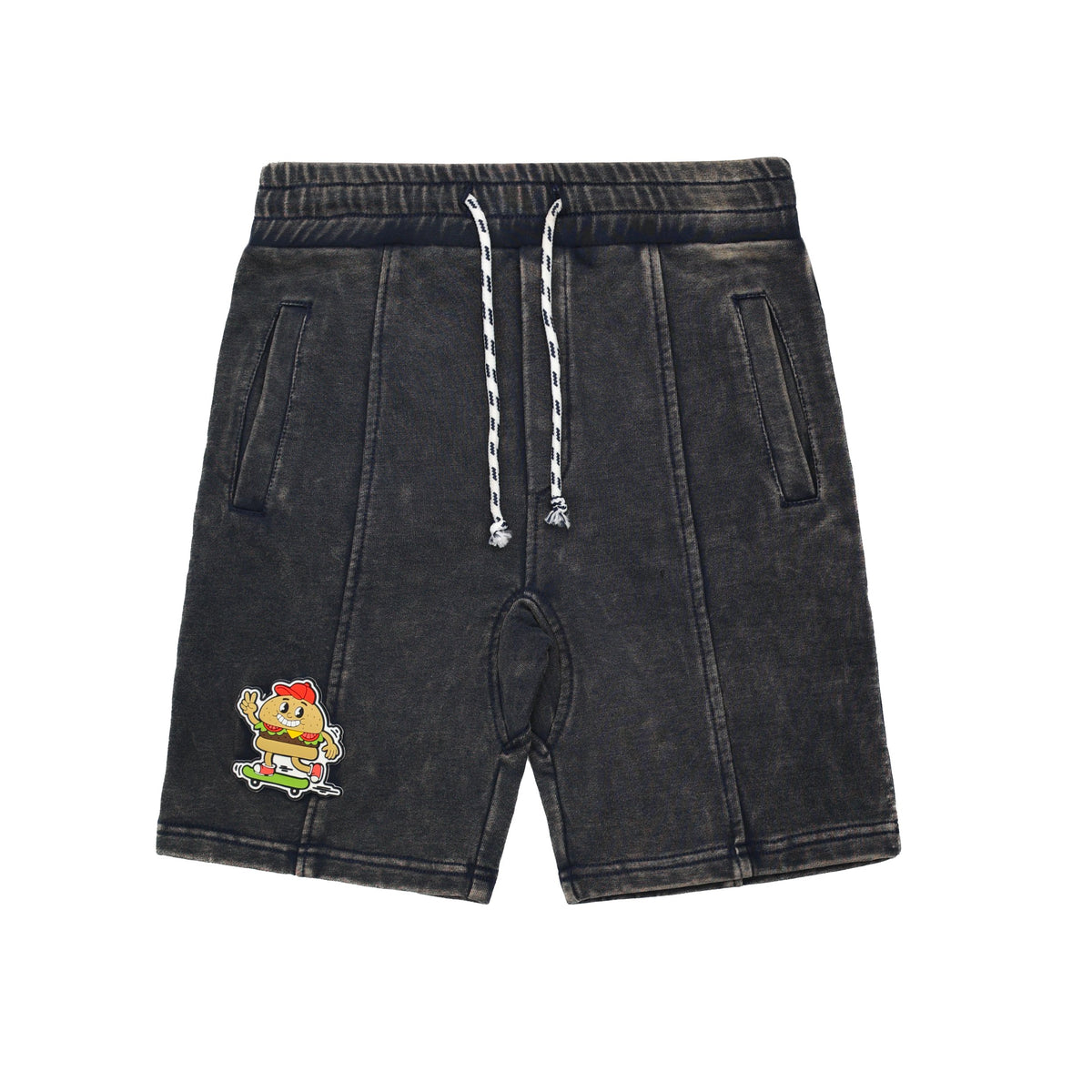 Navy Wash Burger Shorts
