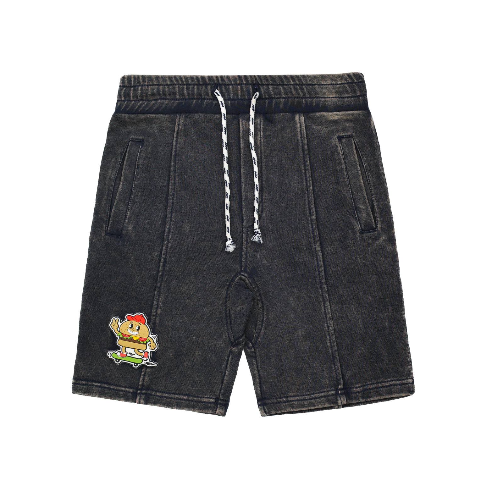 Navy Wash Burger Shorts