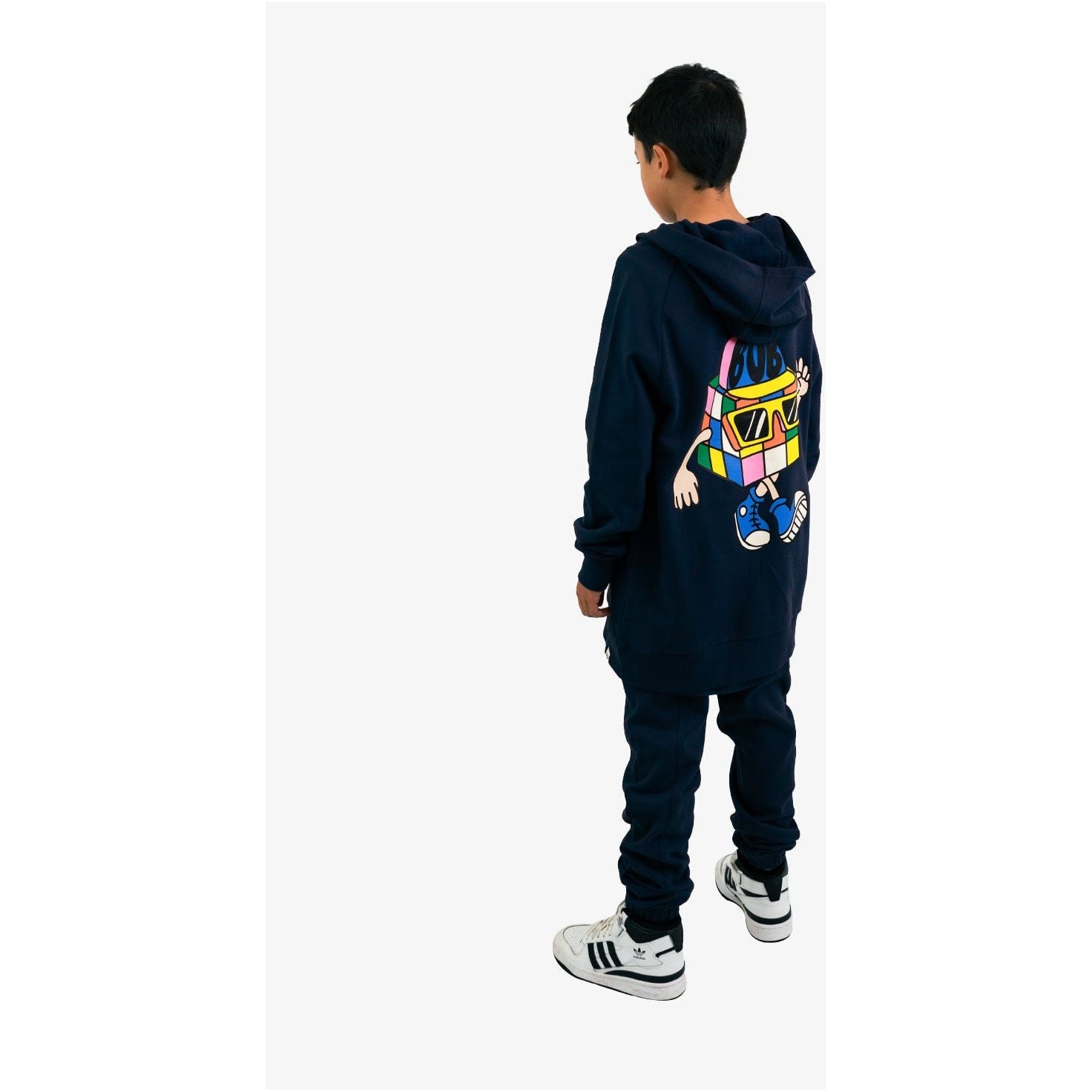 Navy Cube Boy Hood