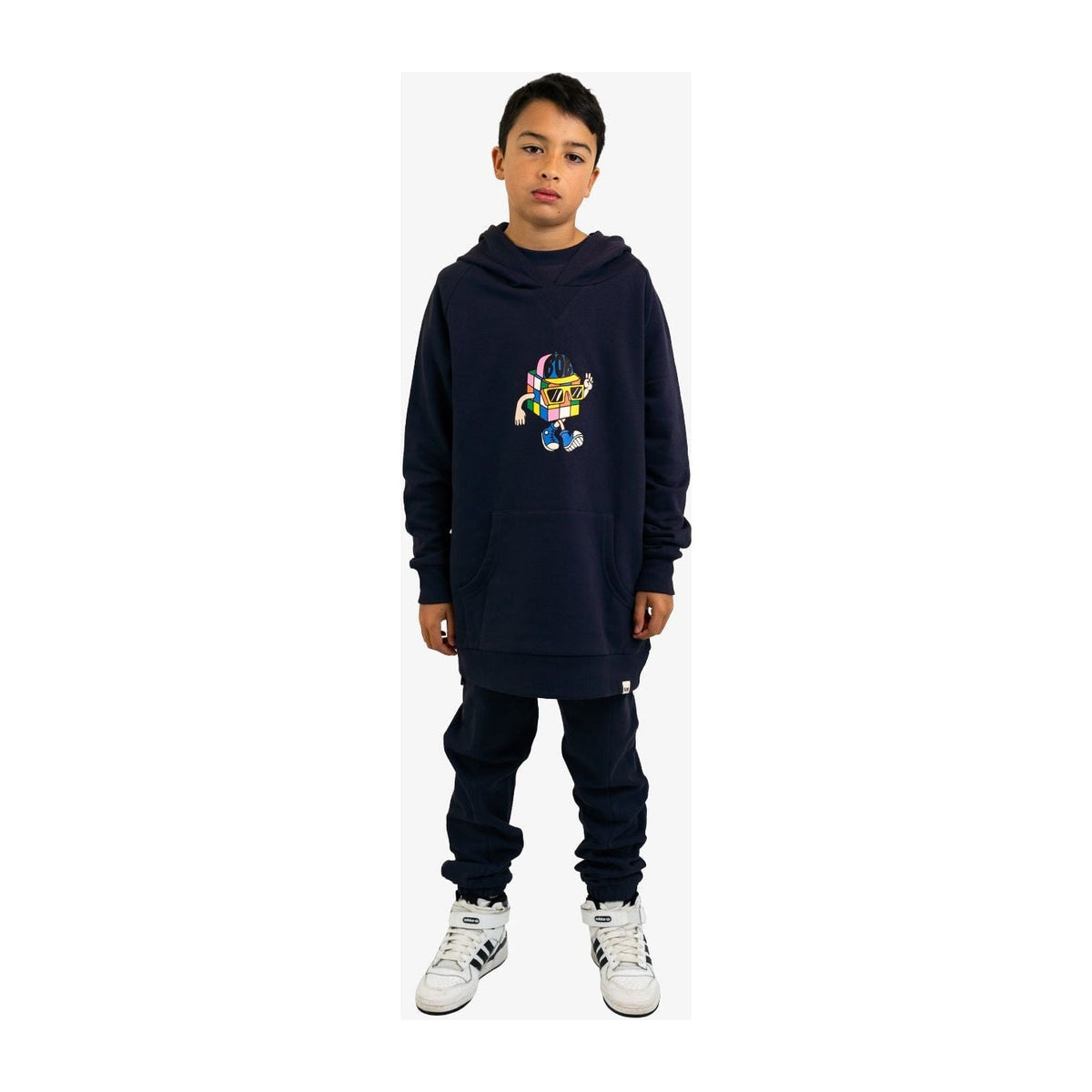 Navy Cube Boy Hood