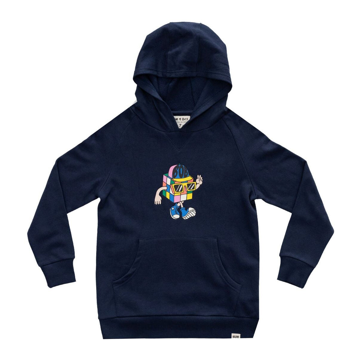 Navy Cube Boy Hood