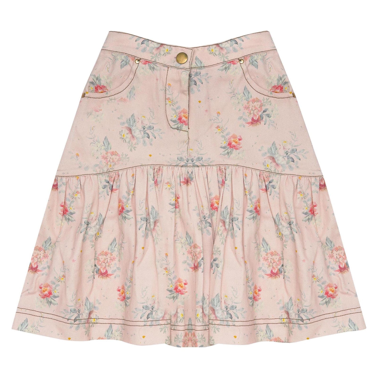 Nina Skirt-VoVo Pink Country Garden