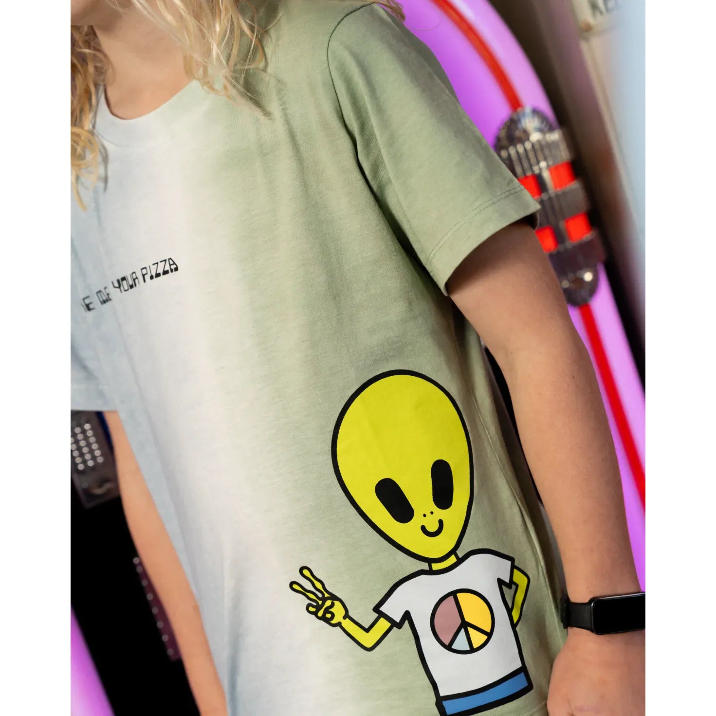 Ombre Alien Pizza Tee