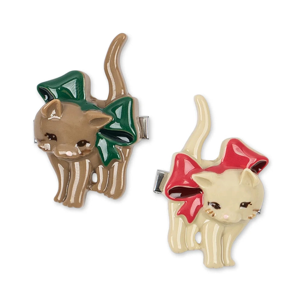 2 Pack Kitten Hair Clip - Bow Kitty