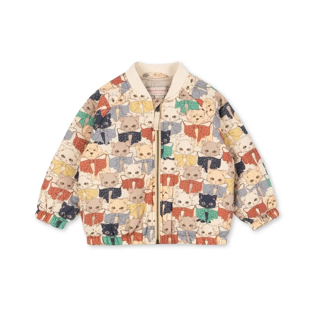 Juno Printed Bomber Jacket - Like Cats and Dogs