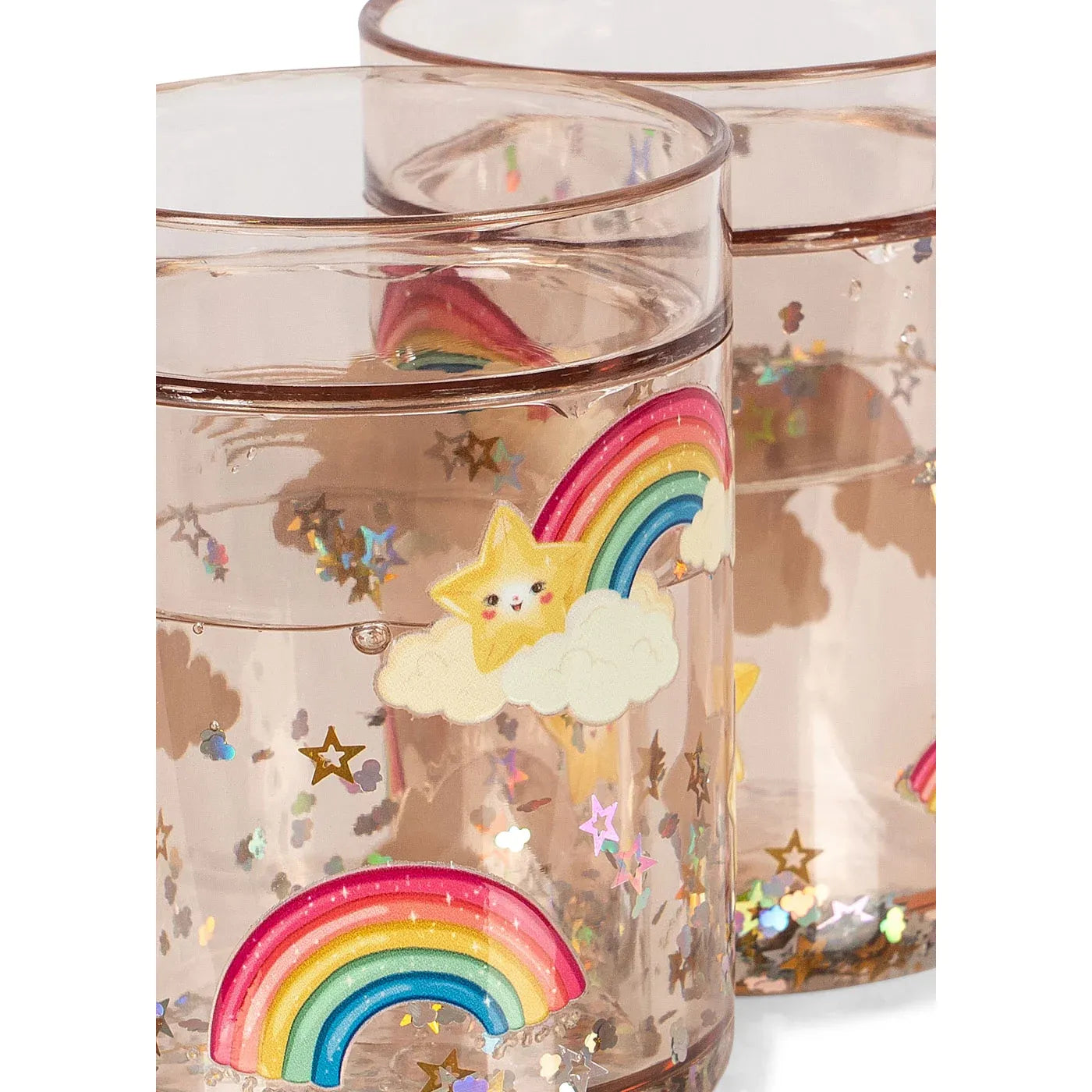 2 Pack Glitter Cups - Rainbow