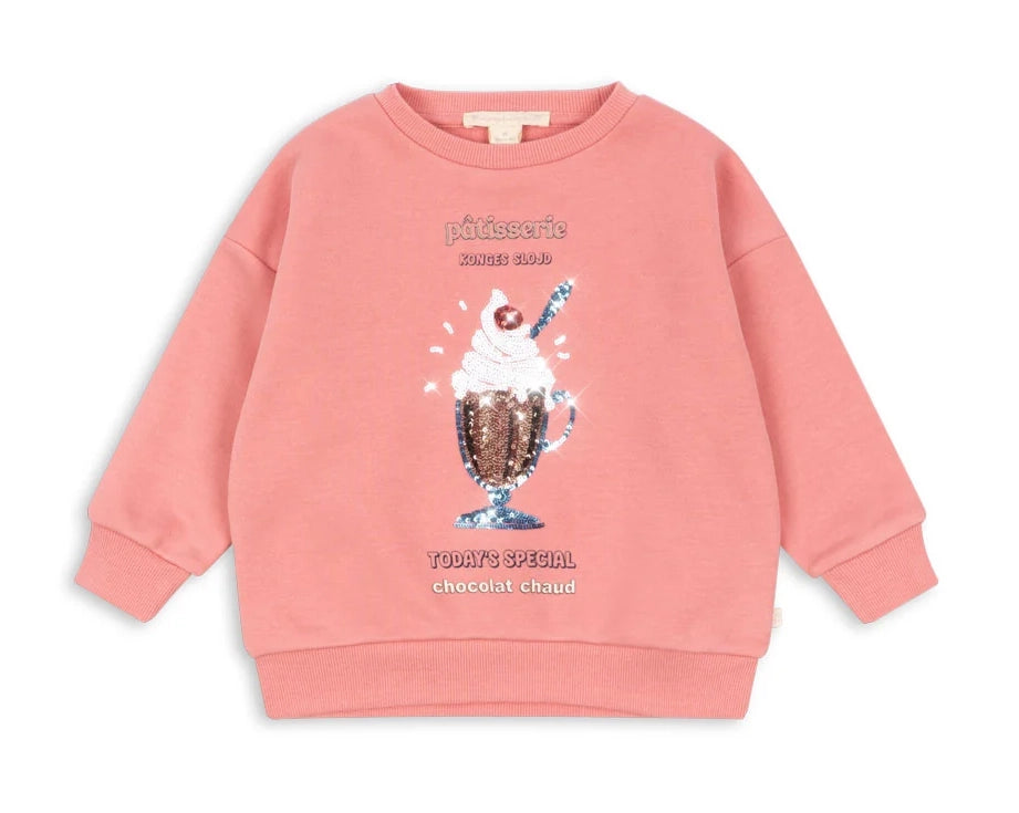 Lou Sequin Sweat Shirt Gots - Peach Blossom