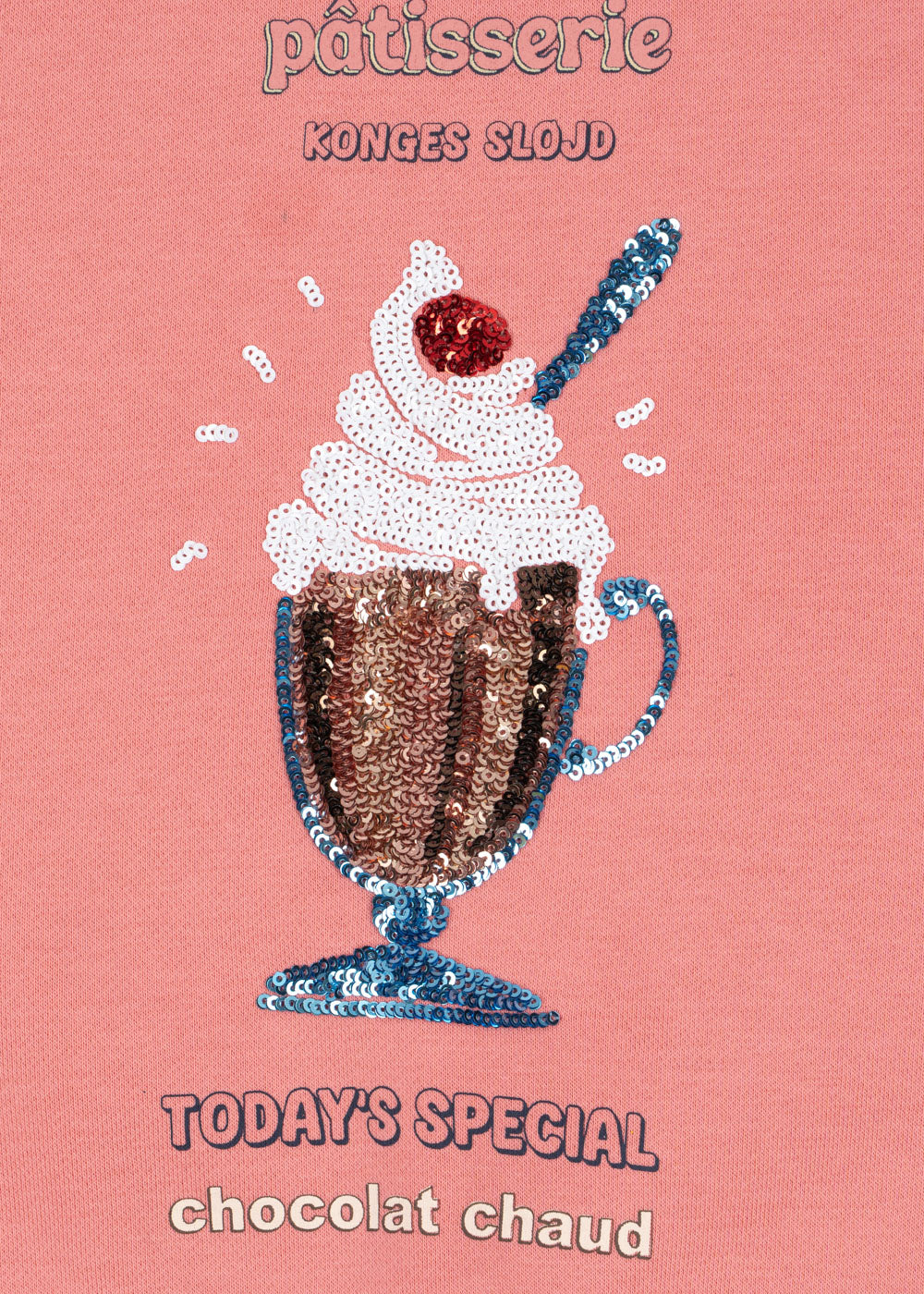 Lou Sequin Sweat Shirt Gots - Peach Blossom