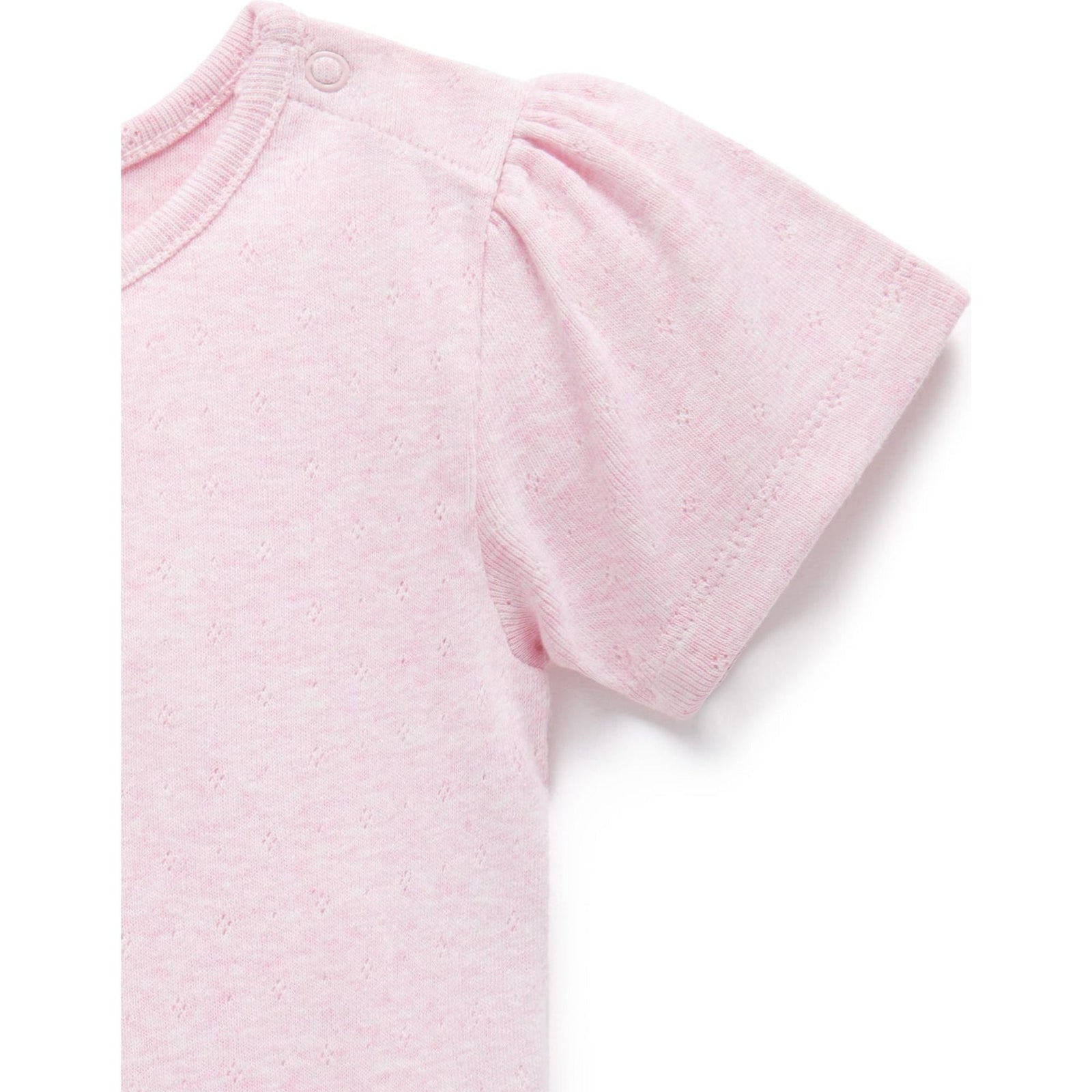 Pointelle S Sleeve Tee - Tourmaline