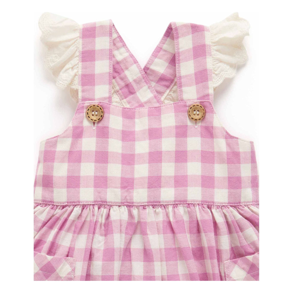 Gingham Pinnie - Fig