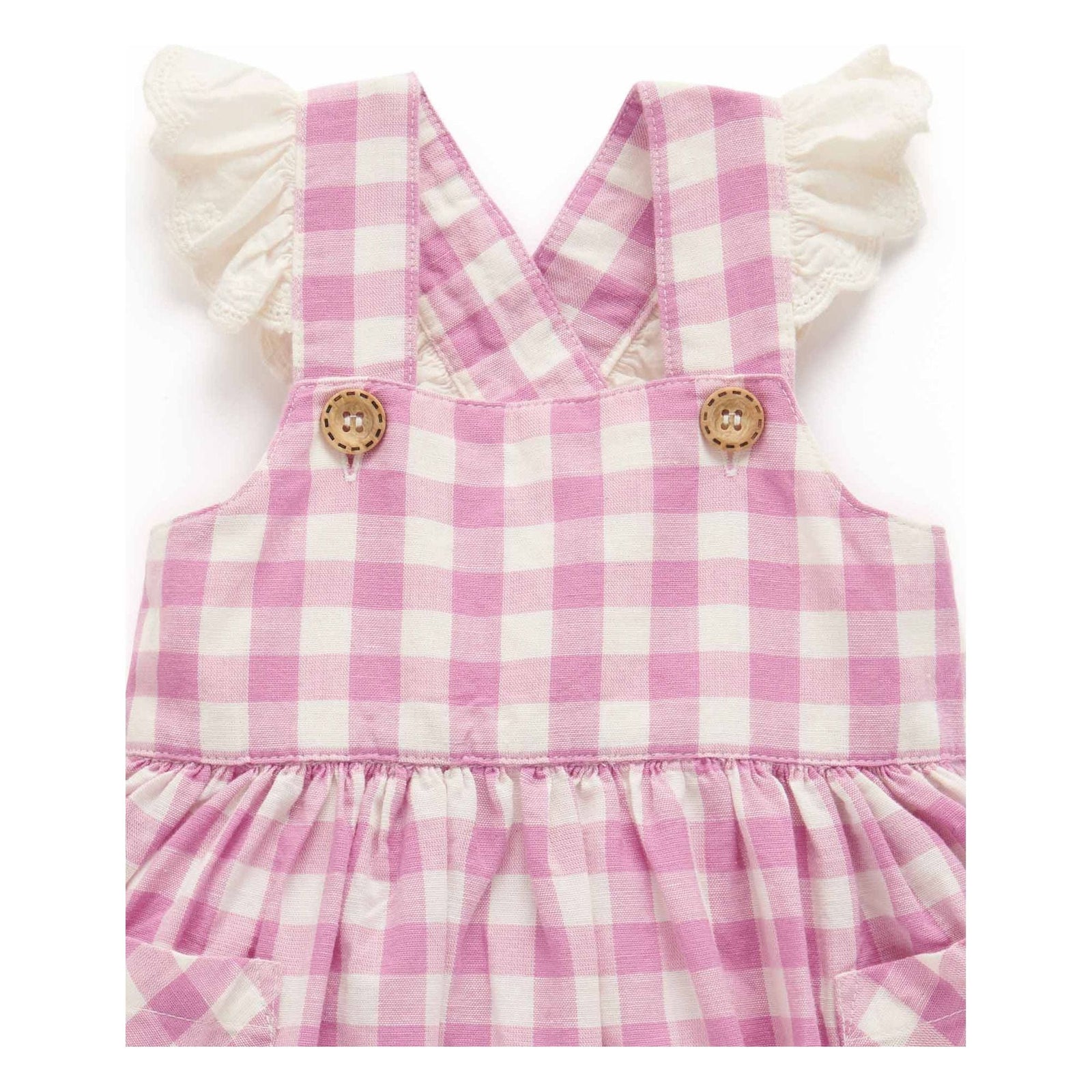 Gingham Pinnie - Fig