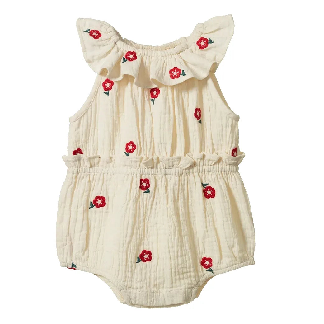 Plum Suit Muslin - Red Flora
