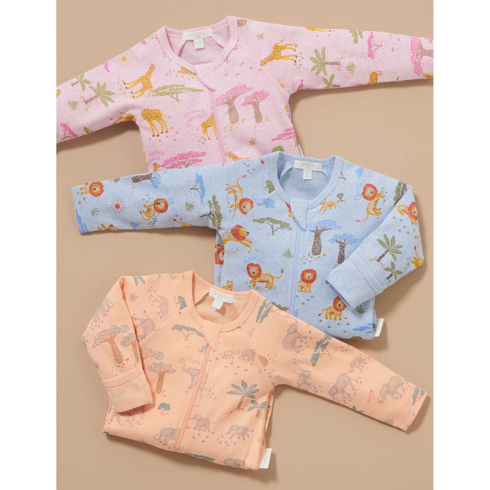 Printed Zip Growsuit - Lion