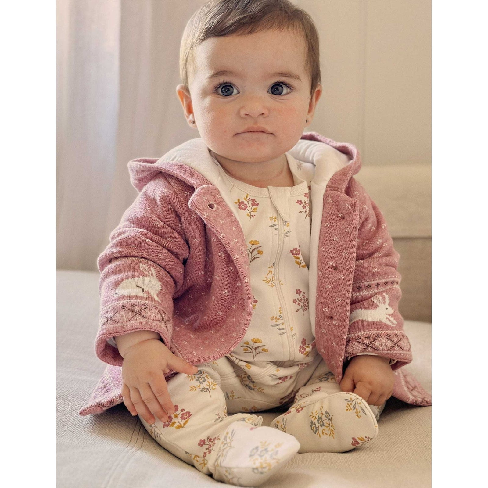 Bunny Knitted Padded Jacket