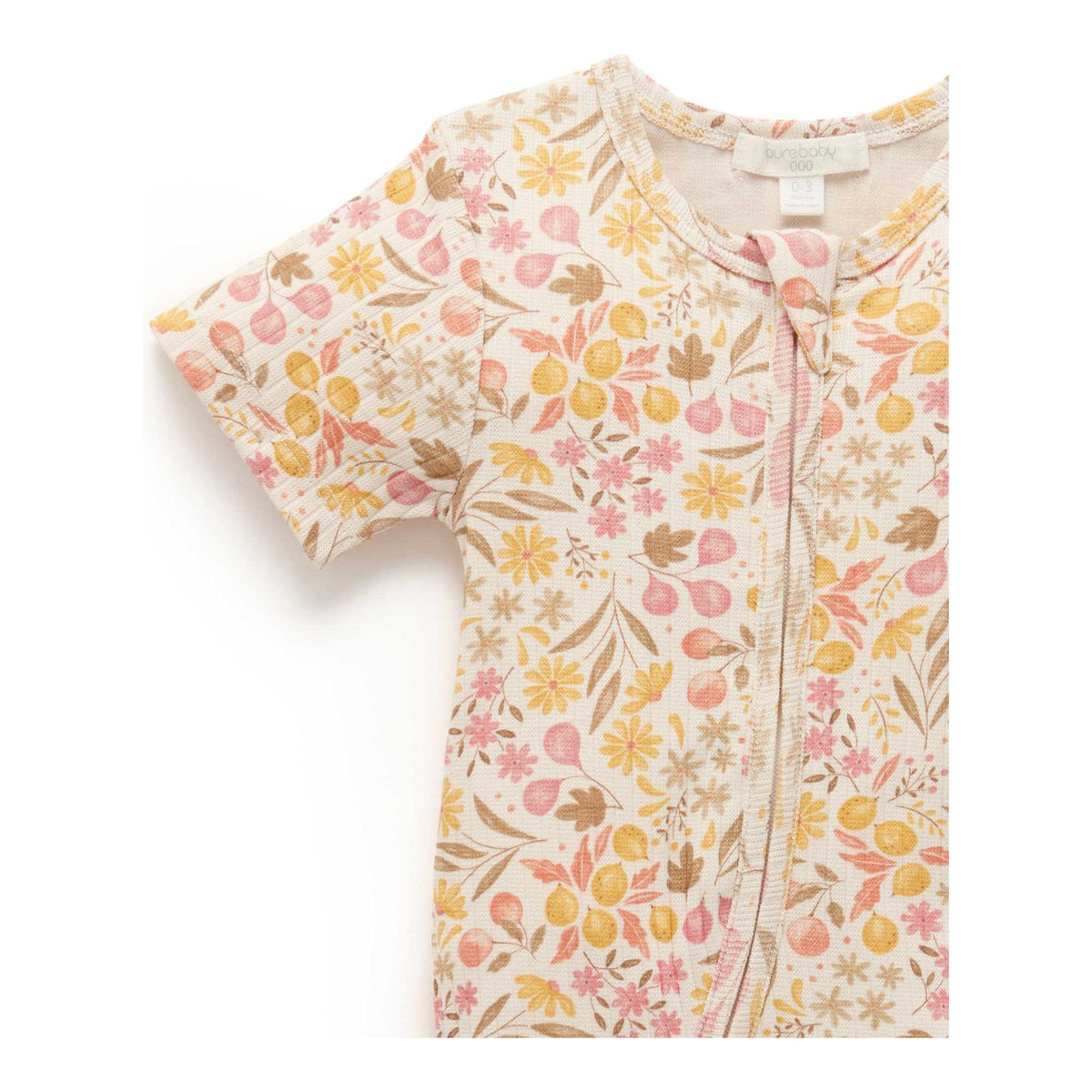 Rib Zip Growsuit - Fruits