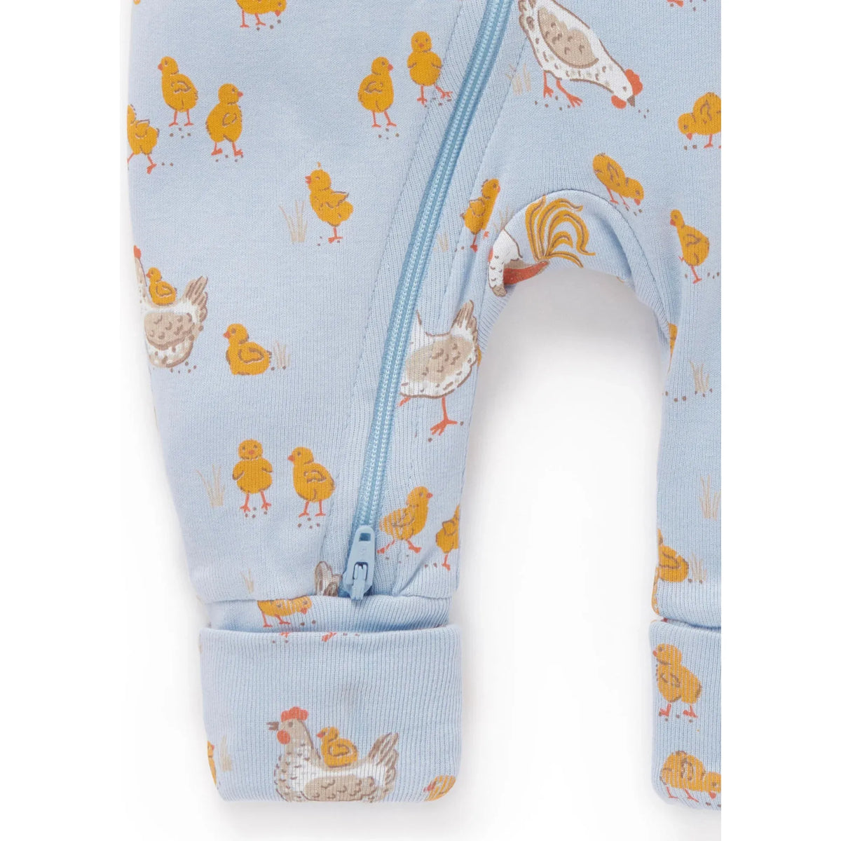 Printed Zip Growsuit - Chook