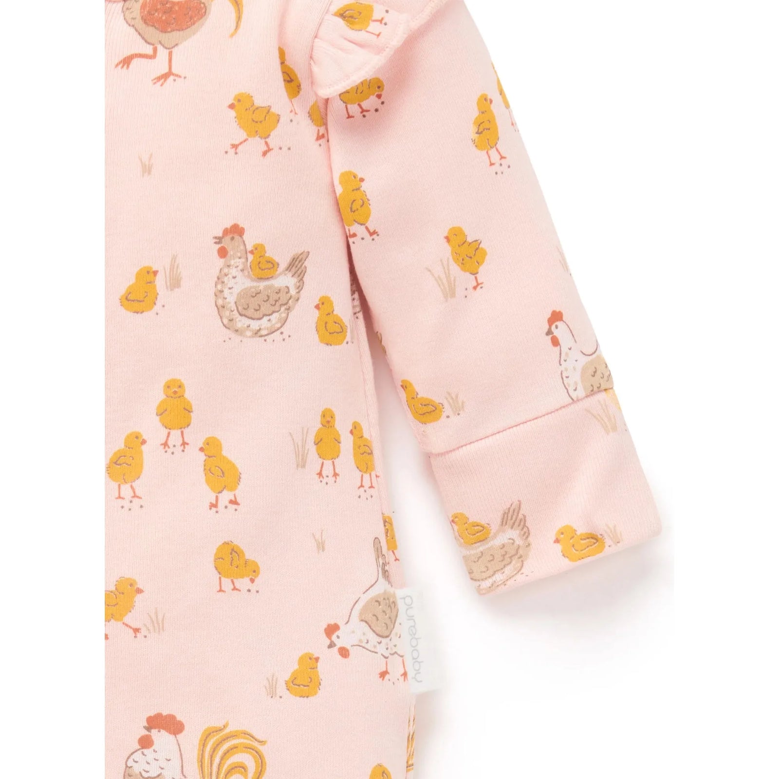 Printed Zip Growsuit - Lotus Chook