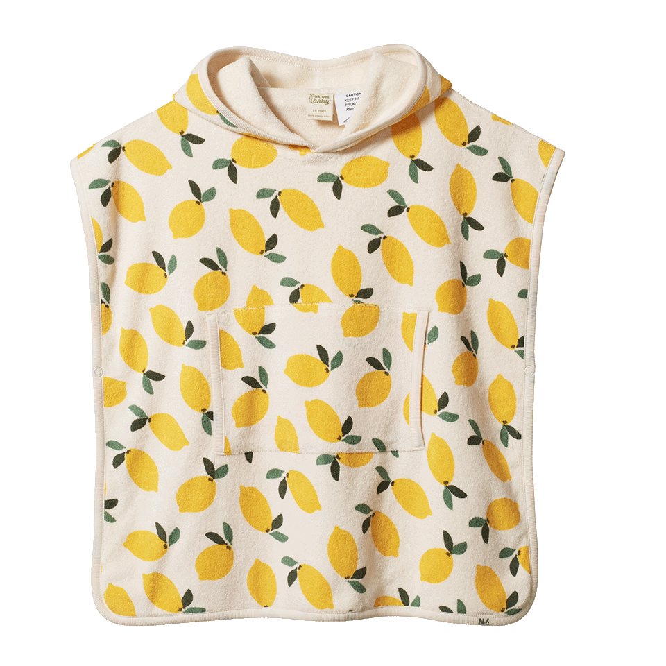 Poncho Towel - Lemon Print