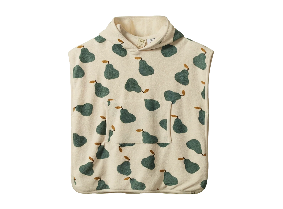 Poncho Towel - Pear Print