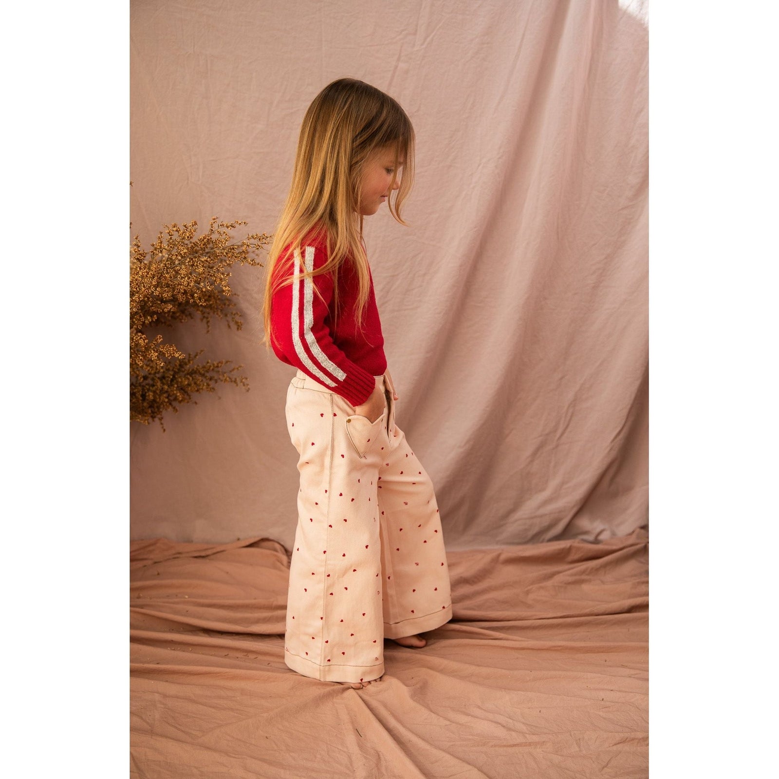 Penelope Pants-Piggy Pink Love Bug