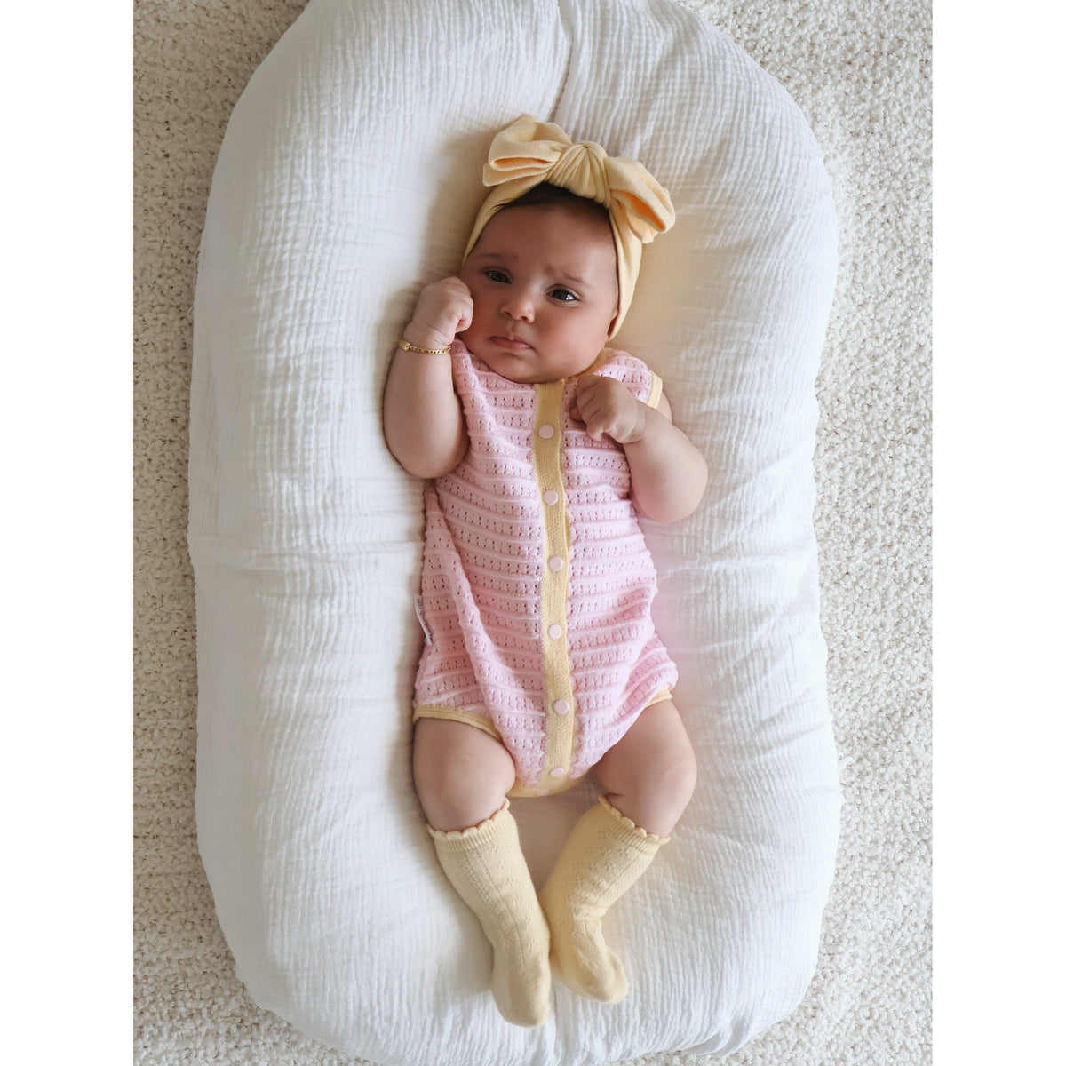 Summer Bubble Romper - Clementine