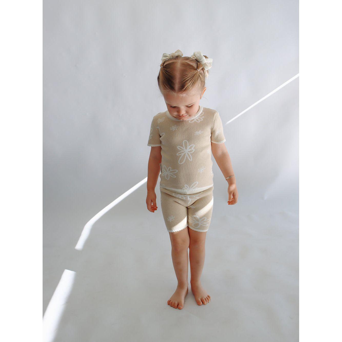 Ribbed Tee - Gia - Latte