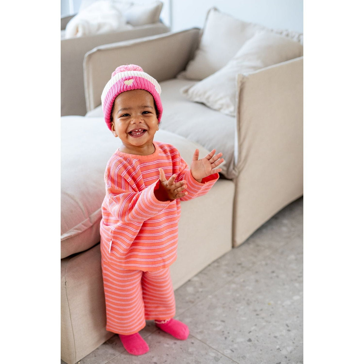 Cropped Pants - Coral