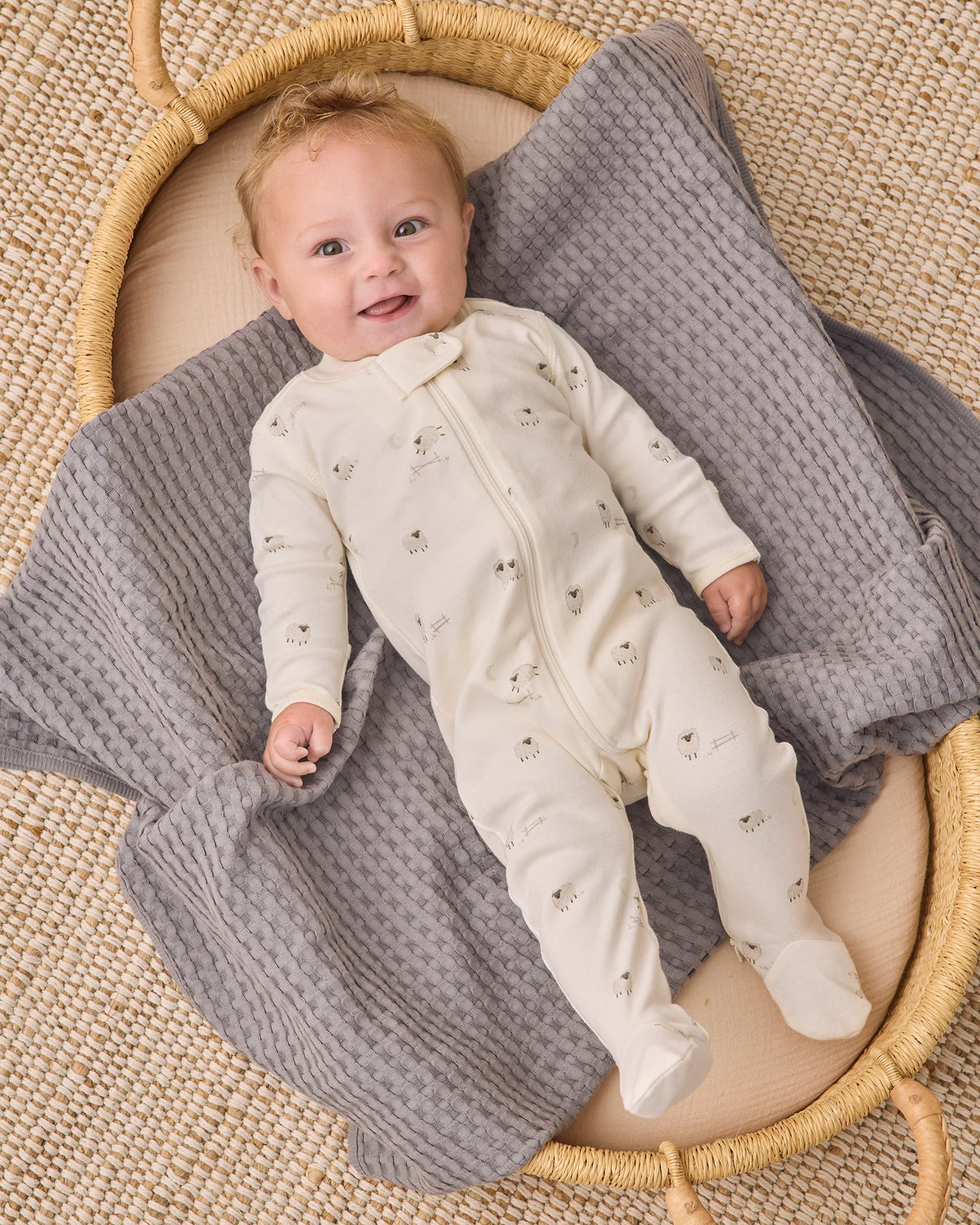 Zip Long Sleeve Sleeper Footie Sheep