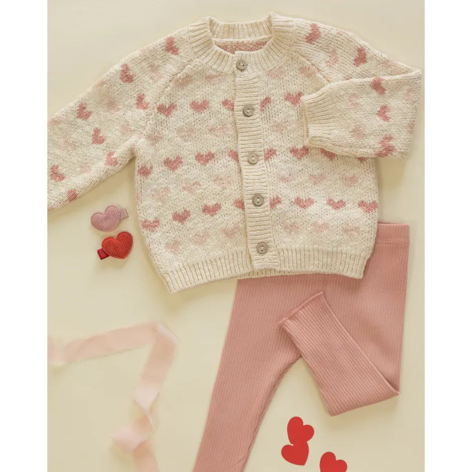 Knit Cardigan Hearts