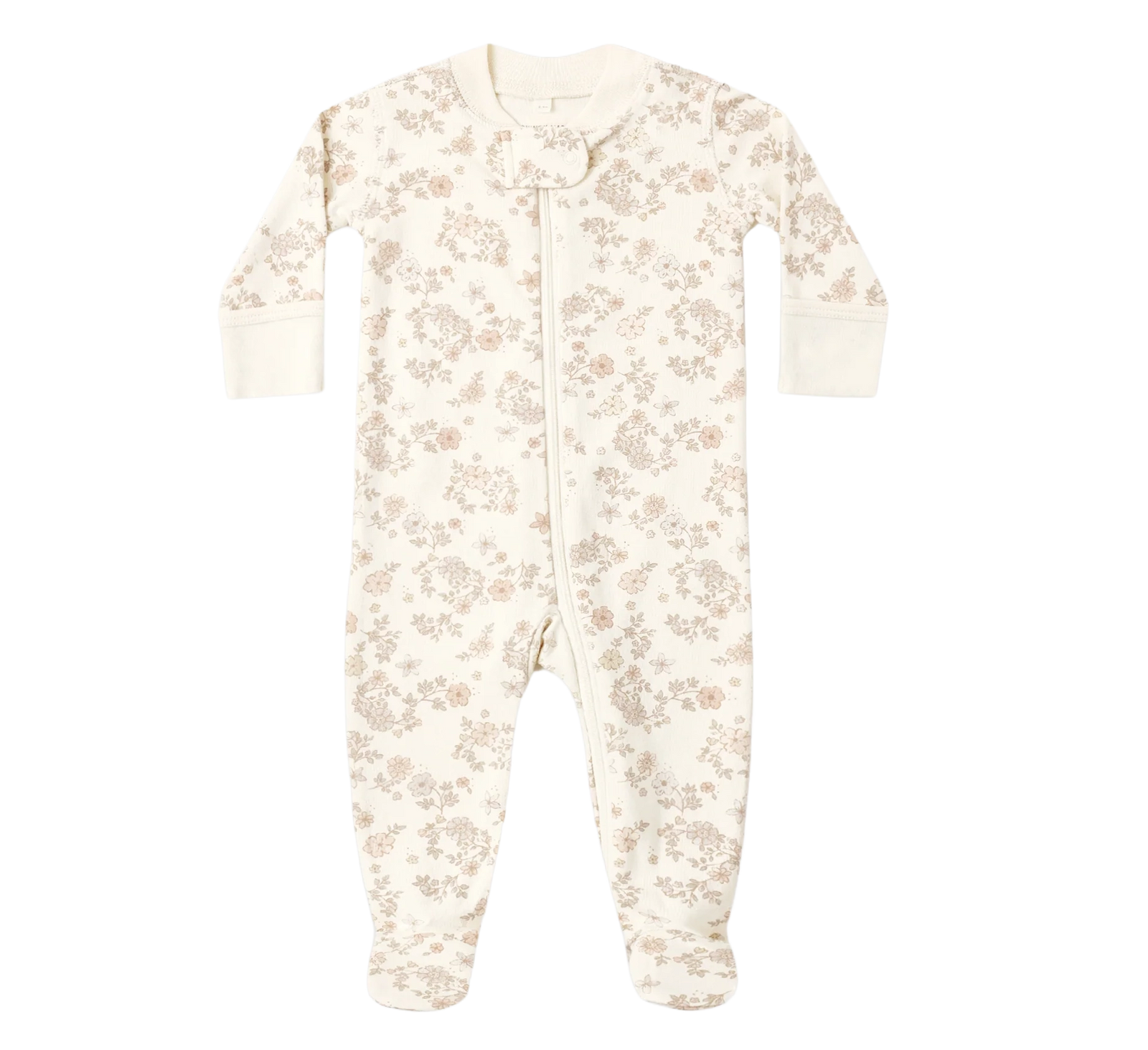 Zip Long Sleeve Sleeper Footie Floral Vine