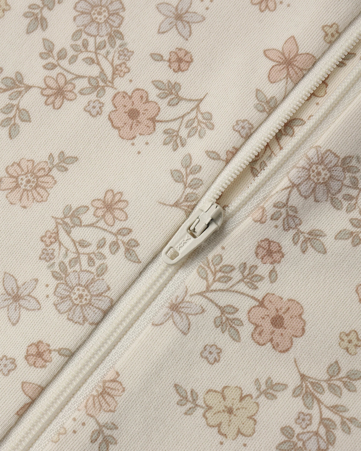 Zip Long Sleeve Sleeper Footie Floral Vine