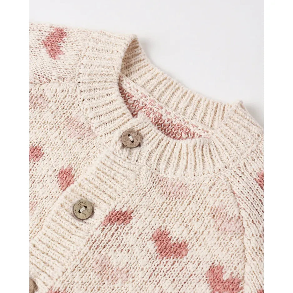 Knit Cardigan Hearts