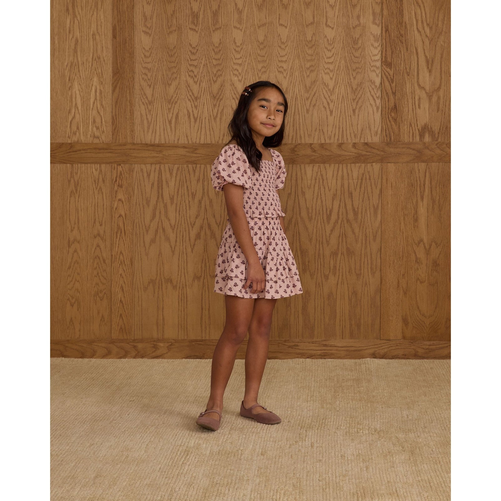 Tiered Mini Skirt || Blush Fleur