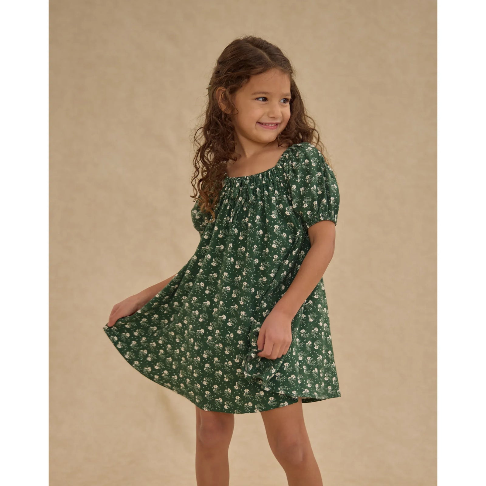 Sabrina Mini Dress || Green Ditsy