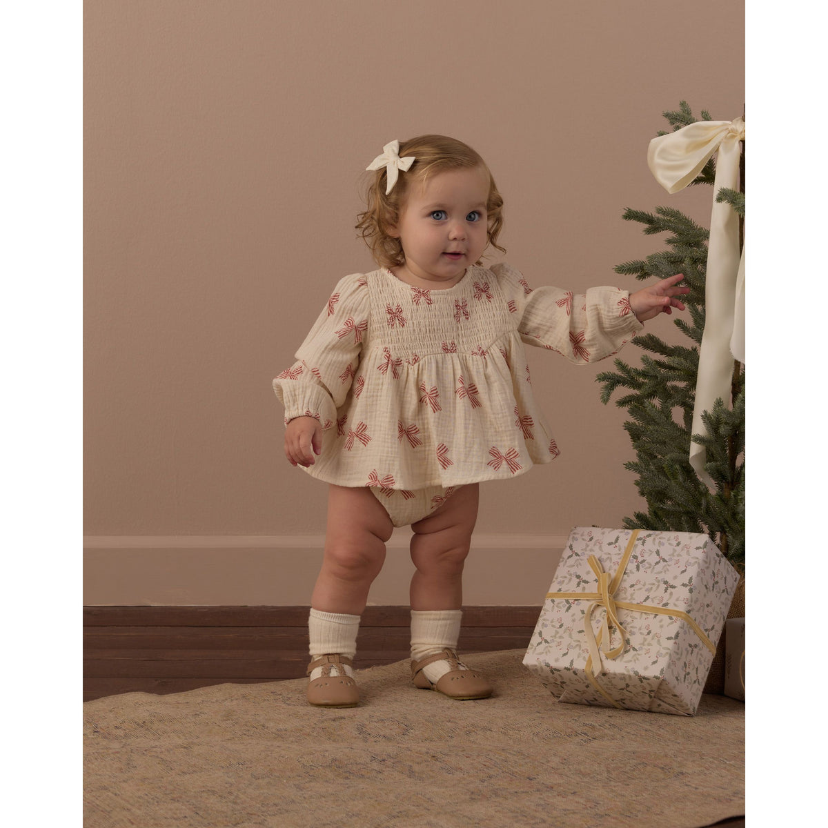 Sophia Top + Bloomer Set Peppermint Bows