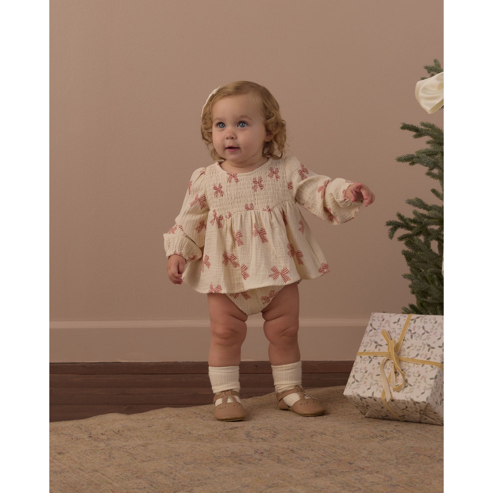 Sophia Top + Bloomer Set Peppermint Bows